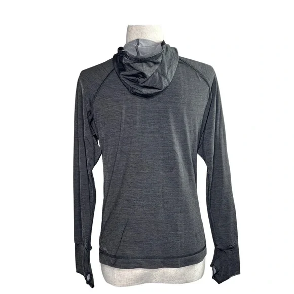 The North Face Dark Gray Hooded Athleisure Pullover Women’s Top Size Medium - Picture 3 of 7